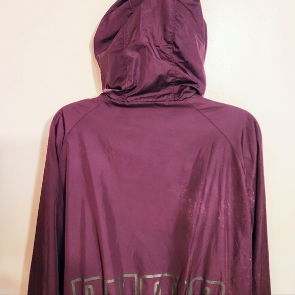 Puma After Glow Zip Hooded Cropped Jacket Large Purple Black - Picture 7 of 12
